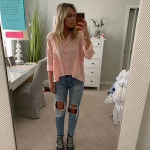 Anthropologie Linen Button Down